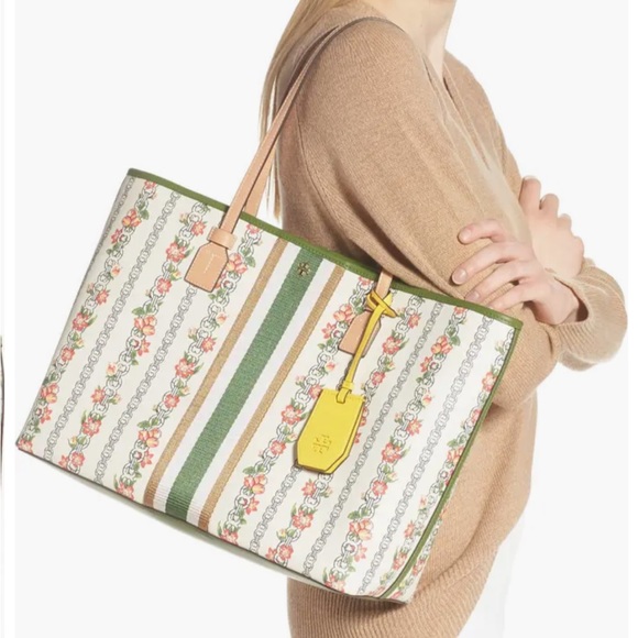 Tory Burch Floral Canvas Tote - Picture 3 of 6